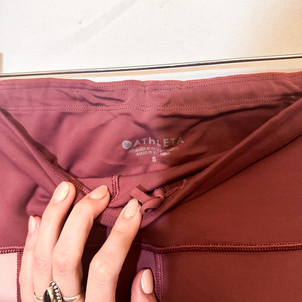 ATHLETA Colorblock All In 7/8 Pocket Tight in Berry Pink Sz. S - Picture 5 of 7